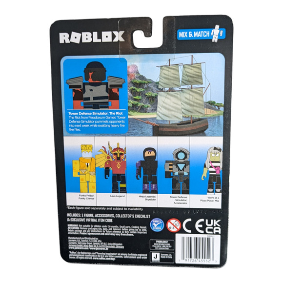 Roblox 3" Figure Tower Defense Simulator:  THE RIOT w/ Virtual Item Code - Picture 5 of 5